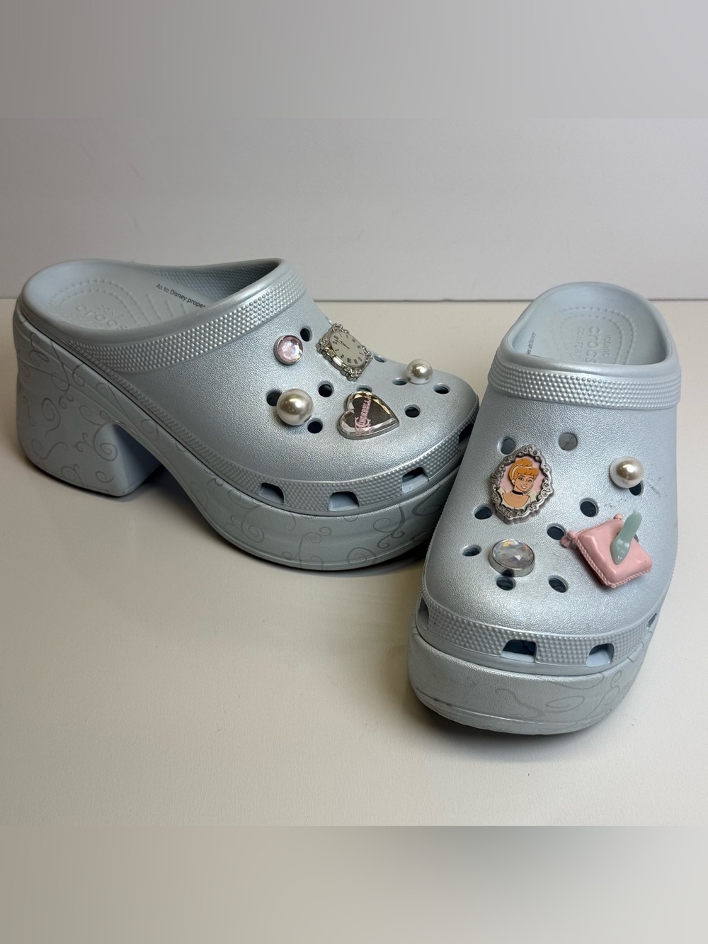 Disney Parks 2025 Cinderella 75th Anniversary Heels Crocs | Adult Size W8/M6 - Picture 1 of 9